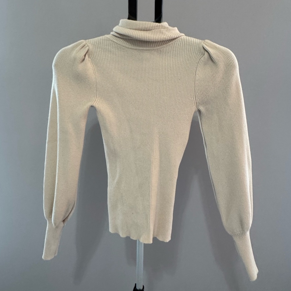 Ann Taylor Cream Cowl Neck Sweater